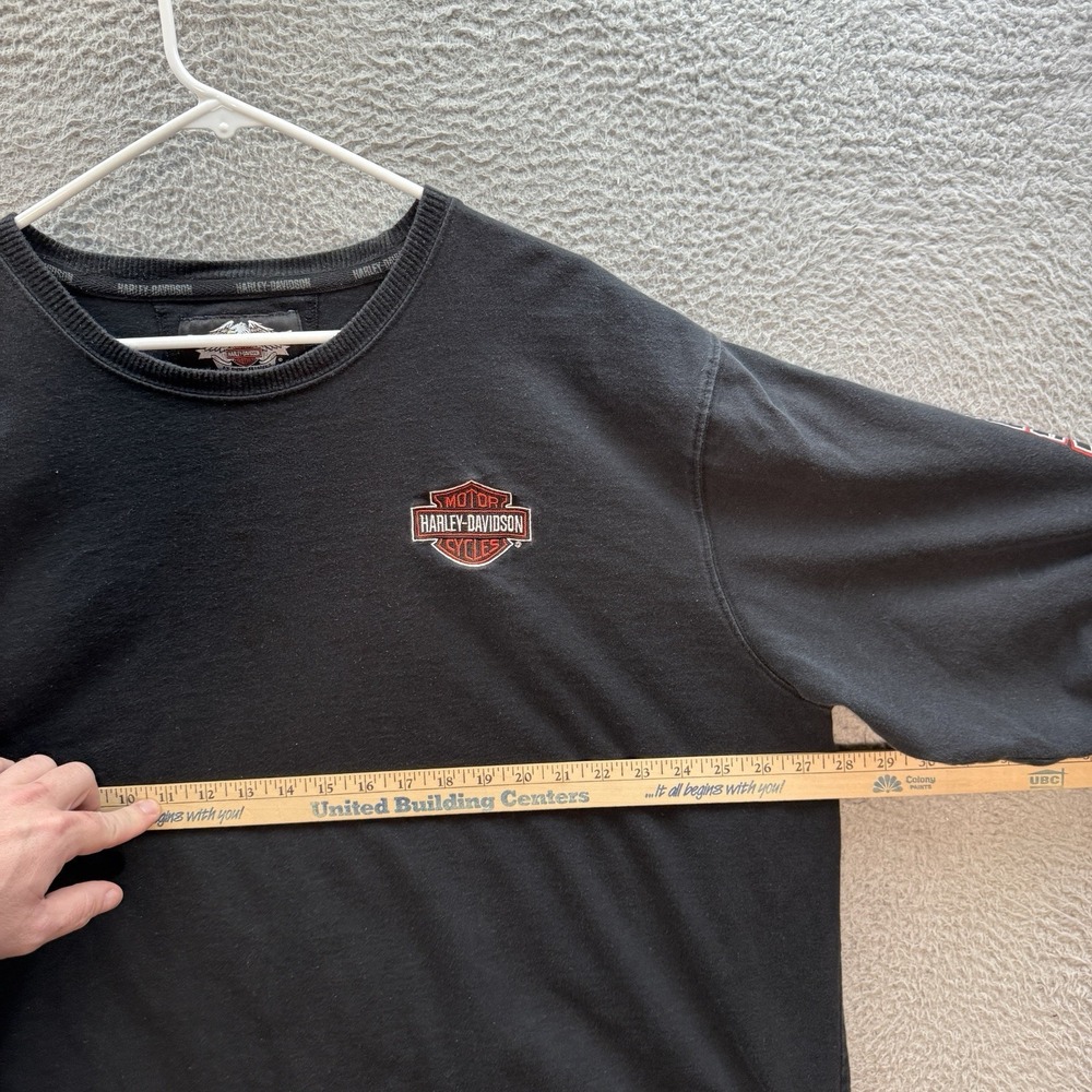 Harley Davidson Shirt Adult 3XL XXXL Black Motorcycle Biker Grunge Skater Y2K - Picture 3 of 9